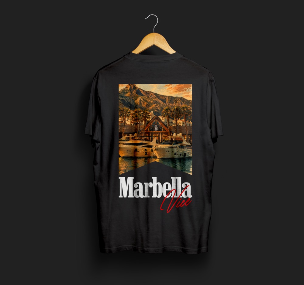 Camiseta personalizada Marbella Vice negra