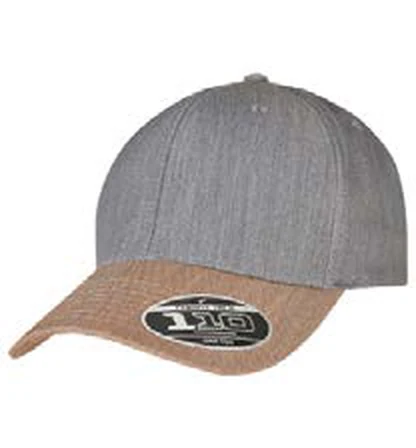 Gorra de poliéster de 6 paneles Flexfit 110 Melange Mix Cap personalizada con logo