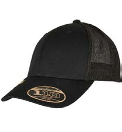 Gorra de poliéster de 6 paneles Flexfit 110 Recycled Alpha Shape Trucker personalizada con logo