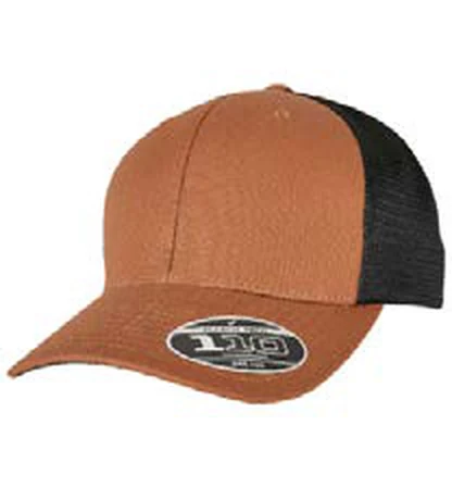 Gorra trucker con rejilla Flexfit 110 Structured Canvas Trucker personalizada con logo