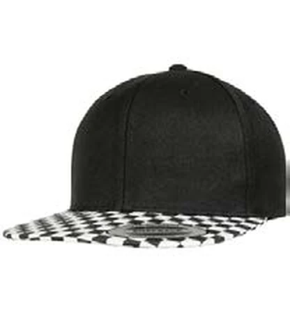 Gorra de poliéster de 6 paneles Flexfit Checkerboard Snapback personalizada con logo