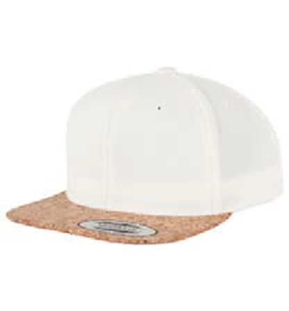 Gorra de poliéster de 6 paneles Flexfit Cork Snapback personalizada con logo