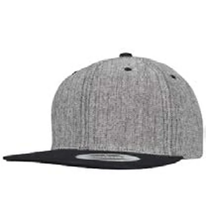 Gorra de poliéster de 6 paneles Flexfit Melange Solid Snapback personalizada con logo