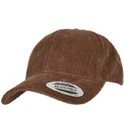 Gorra de algodón de 6 paneles Flexfit Low Profile Corduroy Dad Cap personalizada con logo