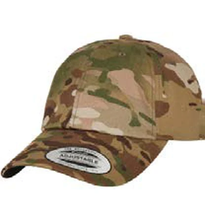 Gorra de algodón de 6 paneles Flexfit Low Profile Cotton Twill Multicam® personalizada con logo