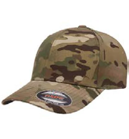 Gorra de algodón de 6 paneles Flexfit Flexfit® Multicam® Cap personalizada con logo