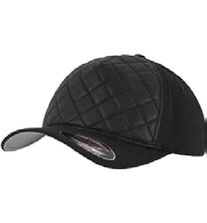 Gorra de algodón de 5 paneles Flexfit Diamond Quilted Flexfit personalizada con logo