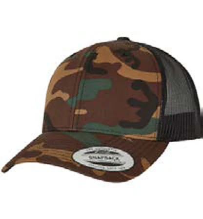 Gorra trucker con rejilla Flexfit Retro Trucker Camo personalizada con logo