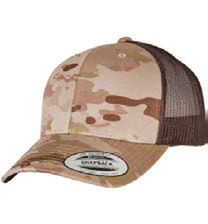 Gorra trucker con rejilla Flexfit Retro Trucker Multicam® personalizada con logo