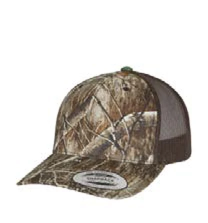 Gorra trucker con rejilla Flexfit YP Classcis RealTree Camo Retro Trucker Cap personalizada con logo