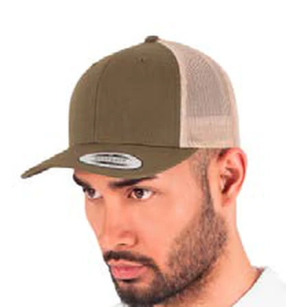Gorra trucker con rejilla Flexfit Retro Trucker 2-Tone personalizada con logo