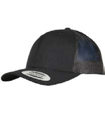 Gorra trucker con rejilla Flexfit Trucker Recycled Polyester Fabric Cap personalizada con logo