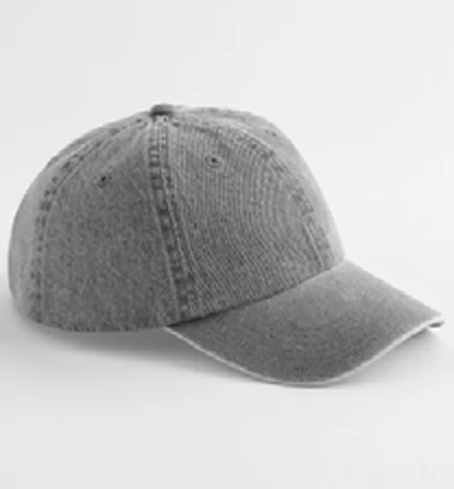 Gorra de algodón de 6 paneles Beechfield Denim Cap personalizada con logo