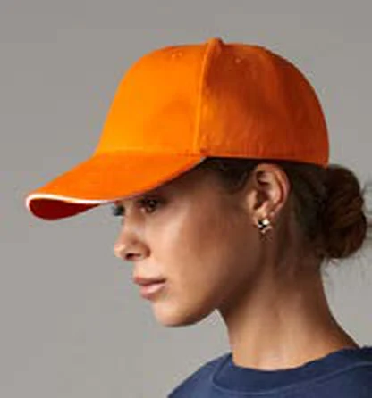 Gorra de algodón de 6 paneles Beechfield Athleisure 6 Panel Cap personalizada con logo