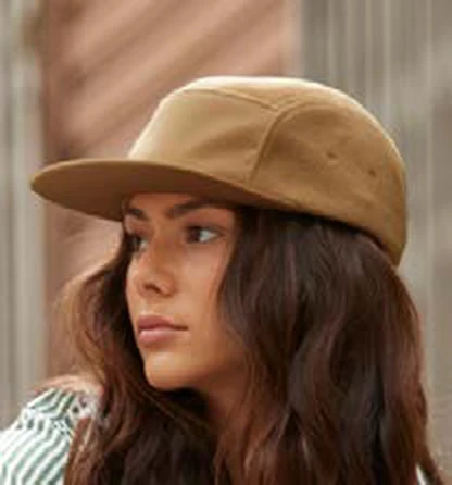 Gorra de poliéster de 5 paneles Beechfield Recycled Fleece Outdoor Camper Cap personalizada con logo