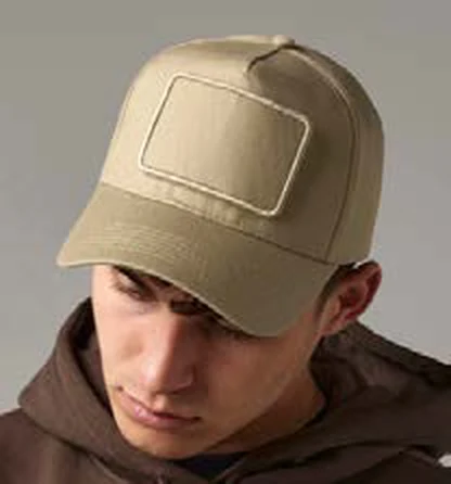 Gorra de algodón de 5 paneles Beechfield Removable Patch 5 Panel Cap personalizada con logo