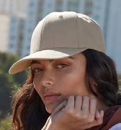 Gorra de poliéster de 6 paneles Beechfield Urbanwear 6 Panel Cap personalizada con logo