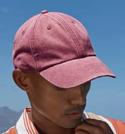 Gorra de algodón de 6 paneles Beechfield Low Profile Vintage Cap personalizada con logo