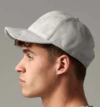 Gorra de poliéster de 6 paneles Beechfield Faux Suede 6 Panel Cap personalizada con logo