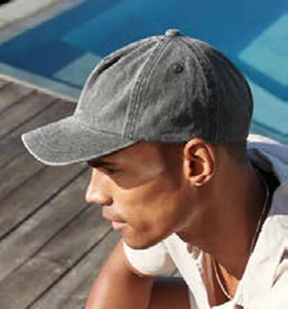 Gorra de algodón de 5 paneles Beechfield Relaxed 5 Panel Vintage Cap personalizada con logo