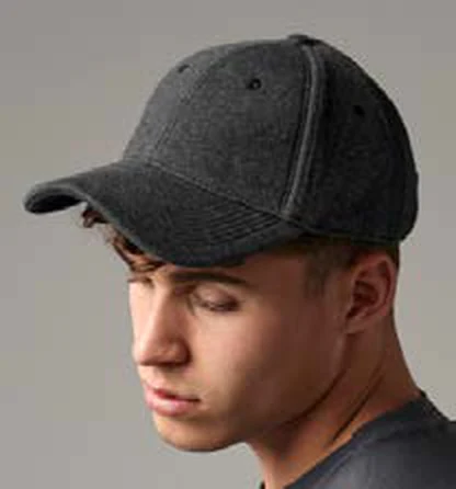 Gorra de algodón de 6 paneles Beechfield Jersey Athleisure Baseball Cap personalizada con logo