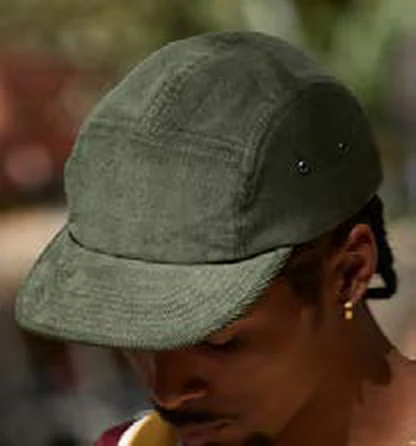 Gorra de algodón de 5 paneles Beechfield EarthAware® Organic Cord Camper Cap personalizada con logo