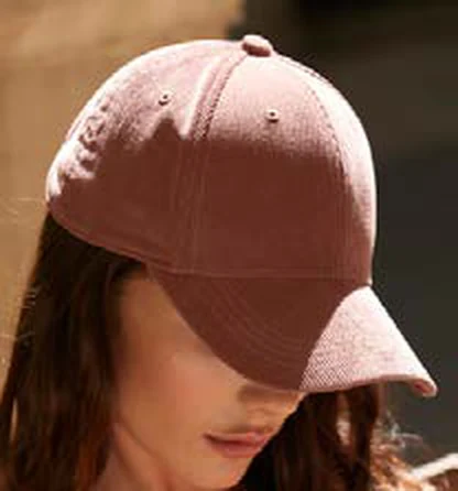 Gorra de algodón de 6 paneles Beechfield EarthAware® Organic Cord Baseball Cap personalizada con logo