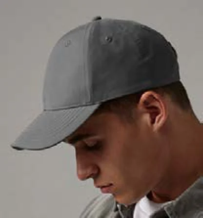 Gorra de poliéster de 6 paneles Beechfield Recycled Pro-Style Cap personalizada con logo