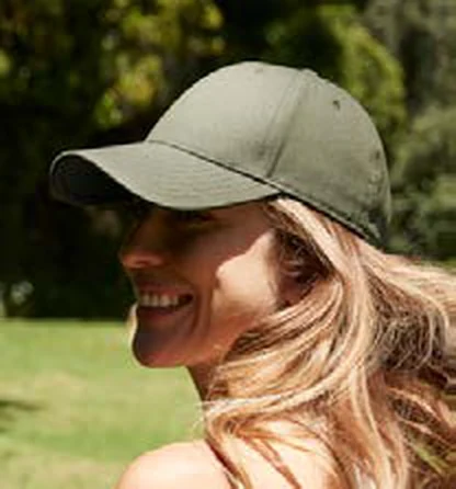 Gorra de algodón de 6 paneles Beechfield EarthAware® Organic Cotton Canvas 6 Panel Cap personalizada con logo