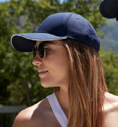 Gorra de algodón de 6 paneles Beechfield EarthAware® Clas. Org. Cotton 6 Panel Sandwich P. personalizada con logo