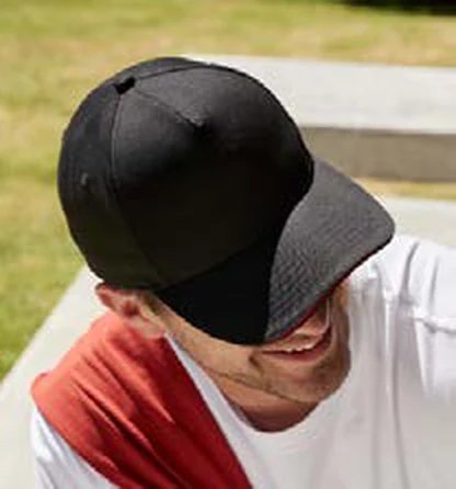 Gorra de algodón de 5 paneles Beechfield EarthAware® Clas. Org. Cotton 5 Panel Sandwich Peak personalizada con logo