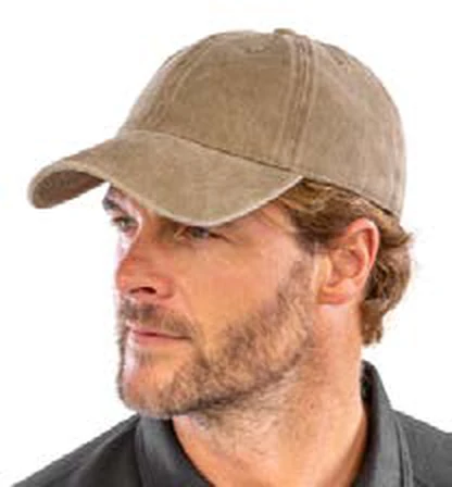 Gorra de algodón de 6 paneles Result Result Pure Cotton Vintage Cap personalizada con logo