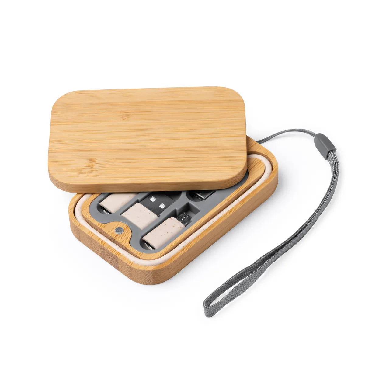 Cable cargador personalizado Bacu con logo