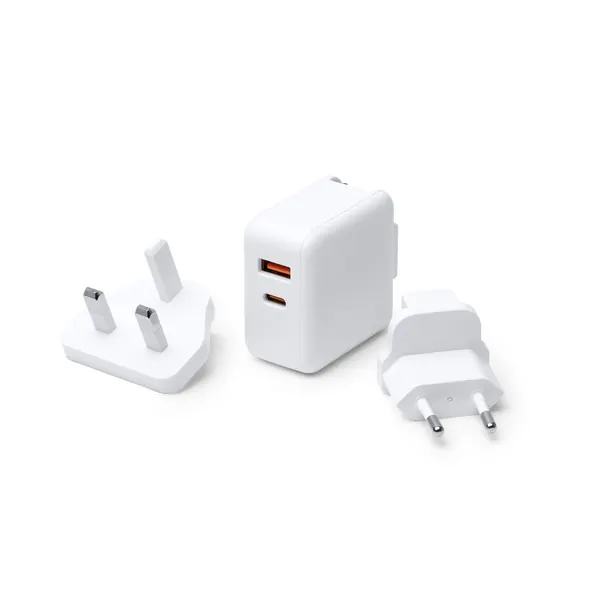 Adaptador de viaje personalizado Bapek con logo