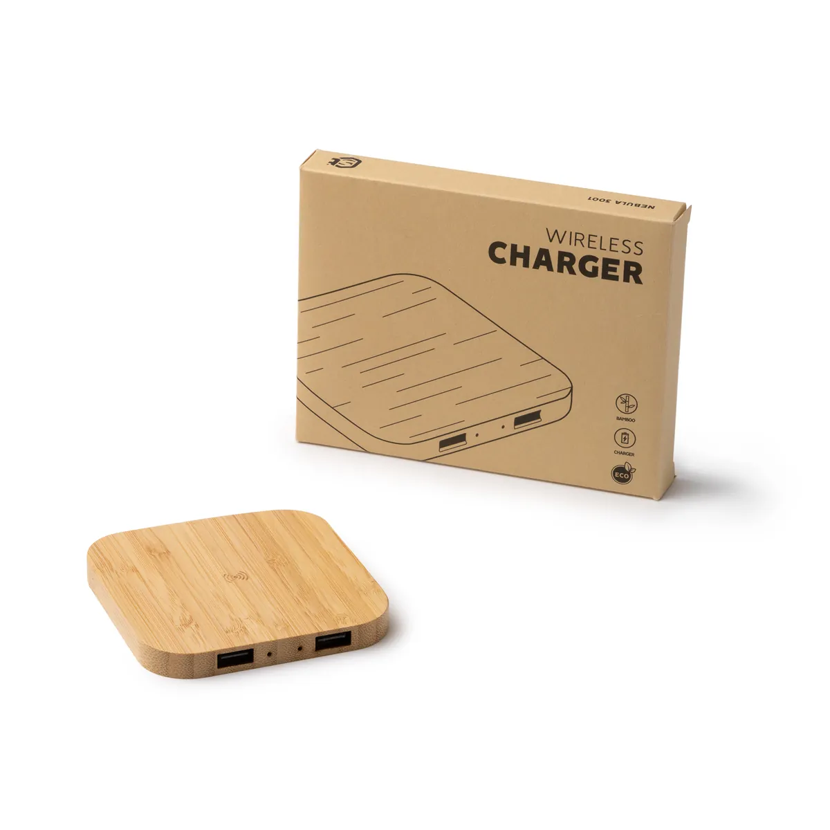 Cargador inalámbrico personalizado Nebula con logo - foto 4