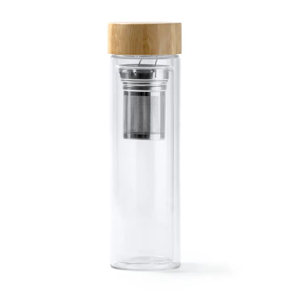 Botella de cristal personalizada Saoko con logo